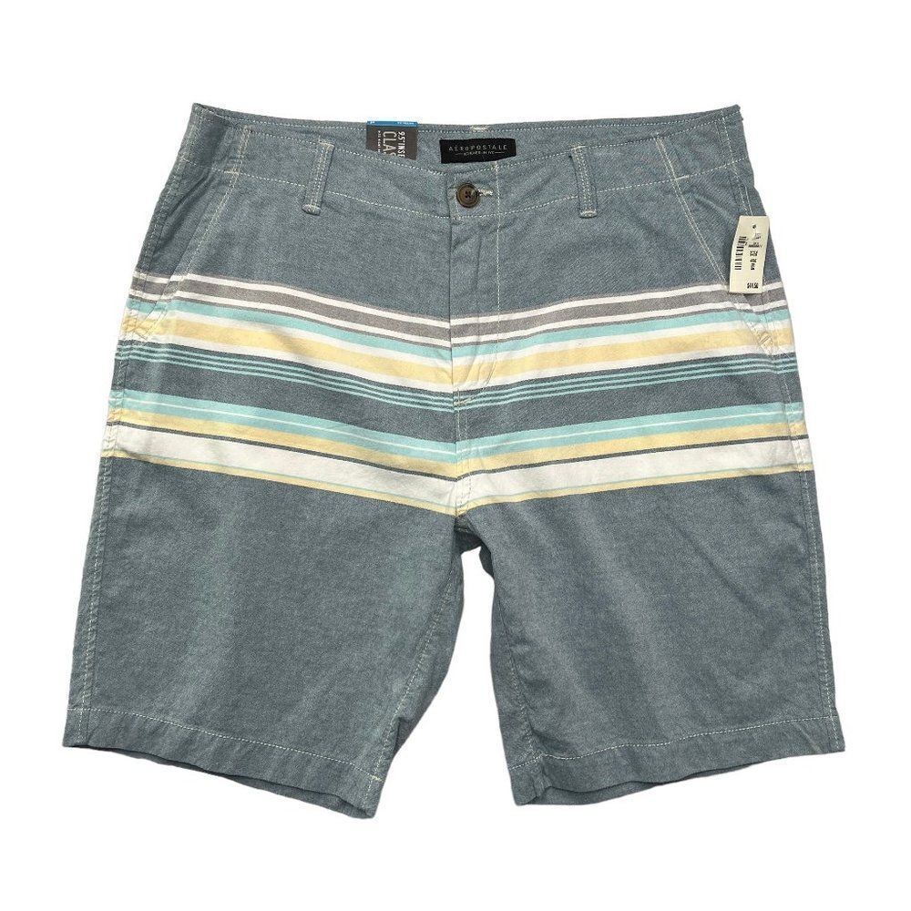 Aeropostael Classic Shorts Men's Size 34 9.5" Grey Casual Beach Summer Shorts